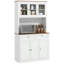 Armoire de rangement pour garde-manger de 71 po de hauteur avec support pour micro-ondes