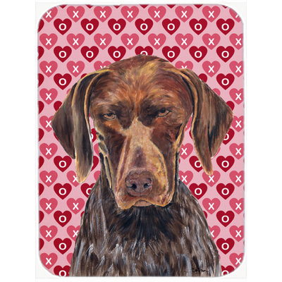 Caroline's Treasures Valentine Hearts German Shorthaired Pointer Hearts Love Valentine Day Glass Cutting Board