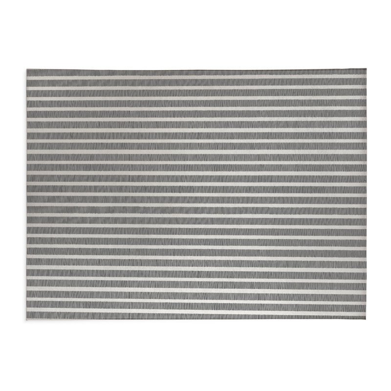 Comb Row Charcoal Kids Play Mat, Rectangle 36" x 60", Ivory/Charcoal