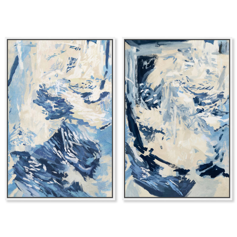Coastal Feel Set Set by Oliver Gal, 11"H x 16"W, White Floater Frame