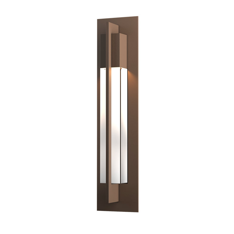 Plafonnier encastré d'extérieur en aluminium 1 lumière Axis, H 19 po x l 4,8 po x P 3,3 po, Bronze côtier