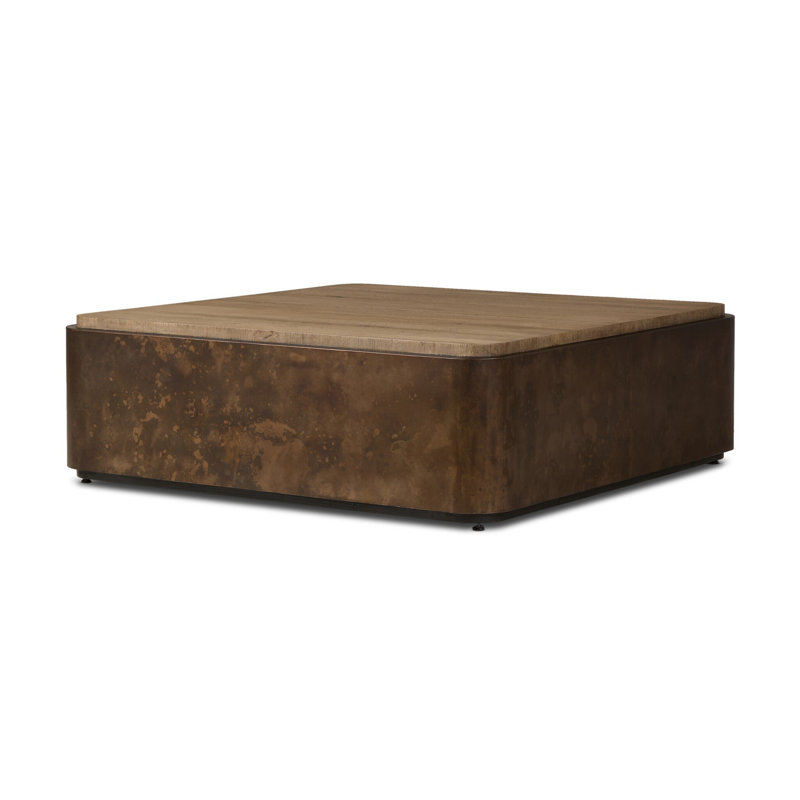 Kipp Square Coffee Table-Burnt Bleached Oak Resawn