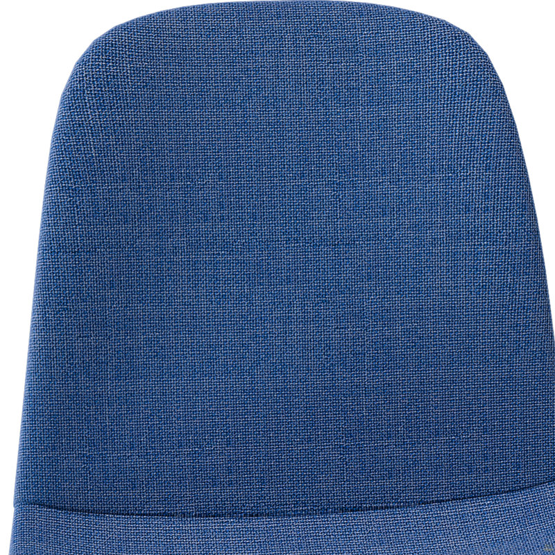 Chaises de salle à manger en tissu avec pieds en fer, Bleu