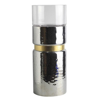 Porte-bougie argent D6x15