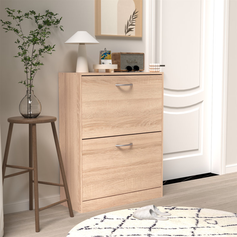 Armoire à chaussures en bois pour entrée