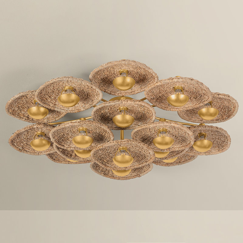 Colline Lampakanay Woven Semi Flush Mount, 17