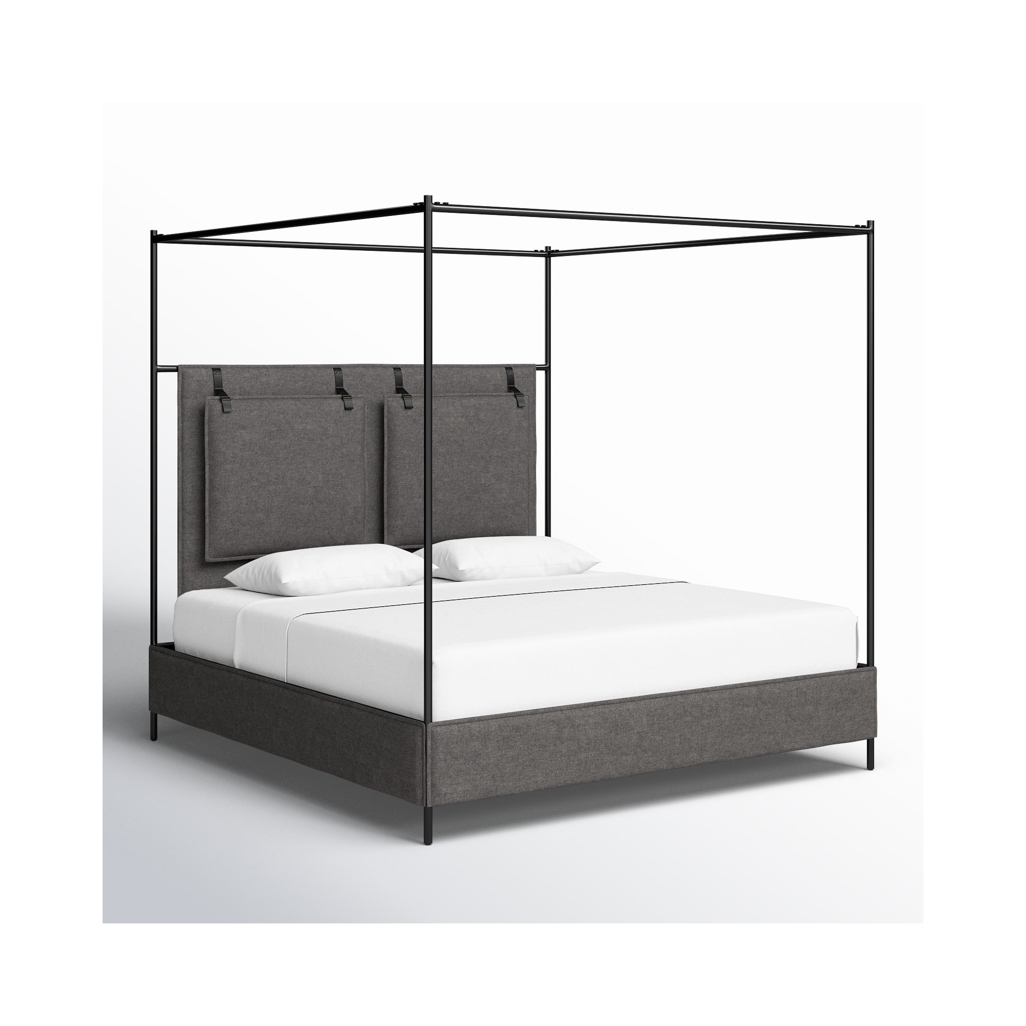 Waverley Canopy Bed, King, Gray