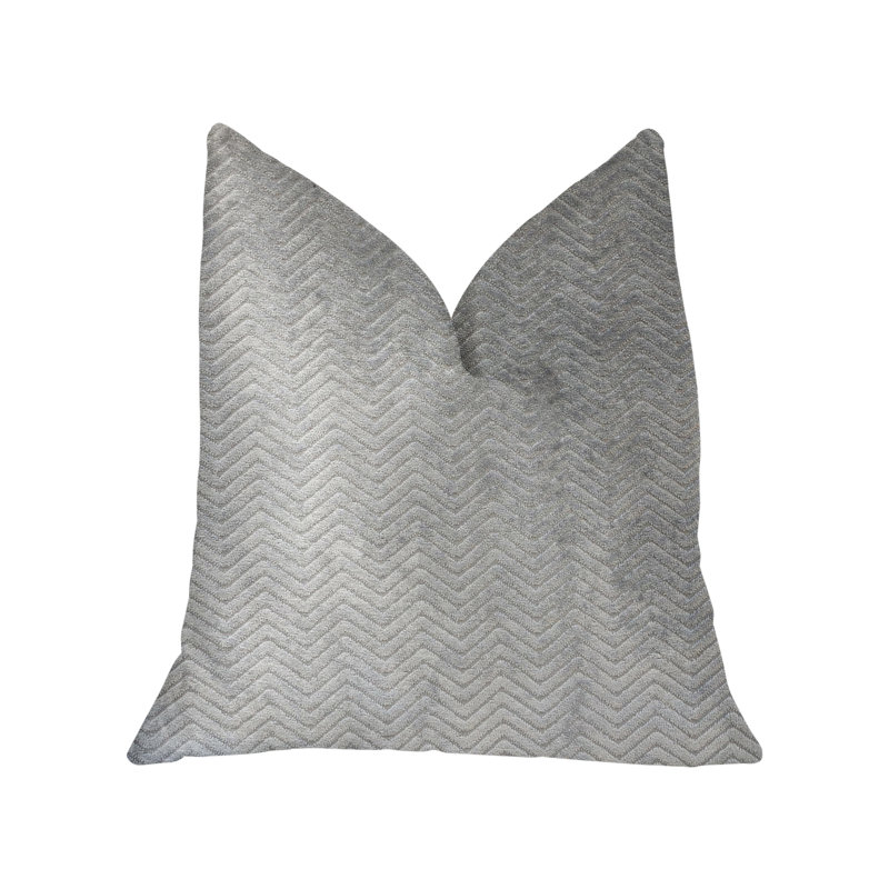 Coussin décoratif Luxury Moon, 20 po x 20 po, Gris / Argent