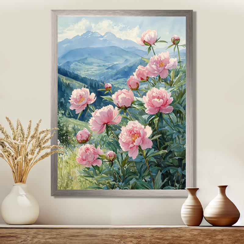 Barras - Floral Canvas Prints, Argent argent, H 40 po x l 30 po, Reproduction encadrée d'une seule photo