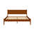 King Mid - Century Platform Bed Of Oak Hue, Featuring Tall Headboard, No Box Spring, And Quick Assembly In Bedroom Colored Bed, Slat Kit, Easy For