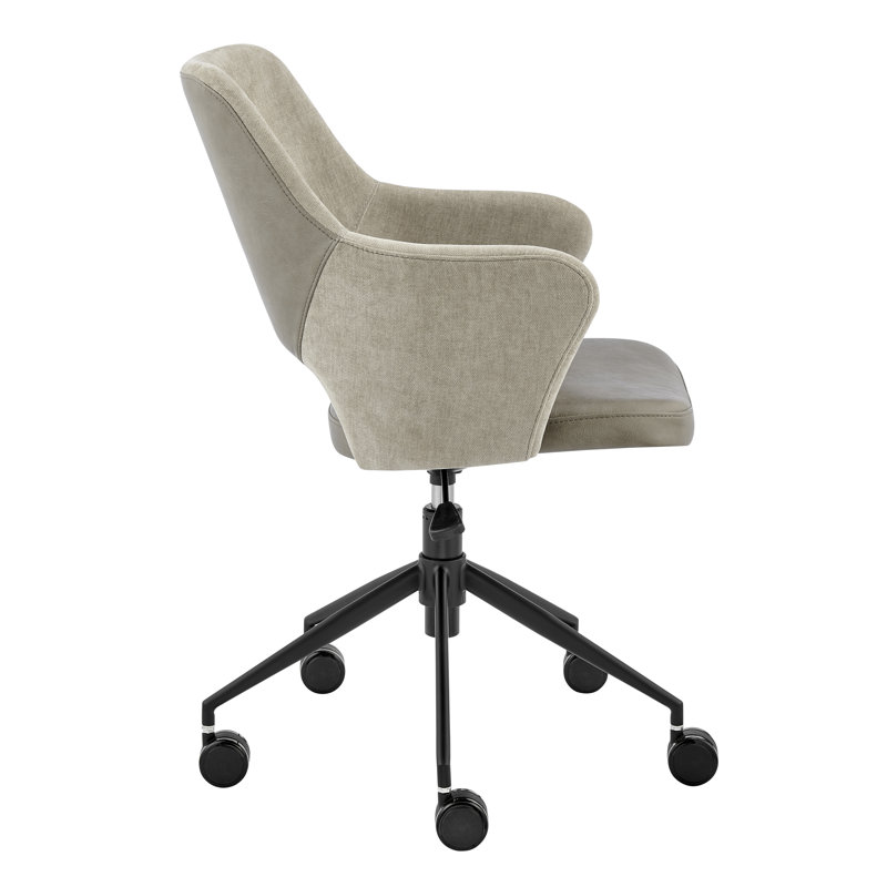 Celena Task Chair, Gray Faux Leather