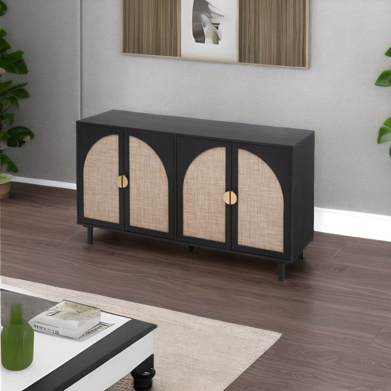 Buffet décoratif Hinth, Noir