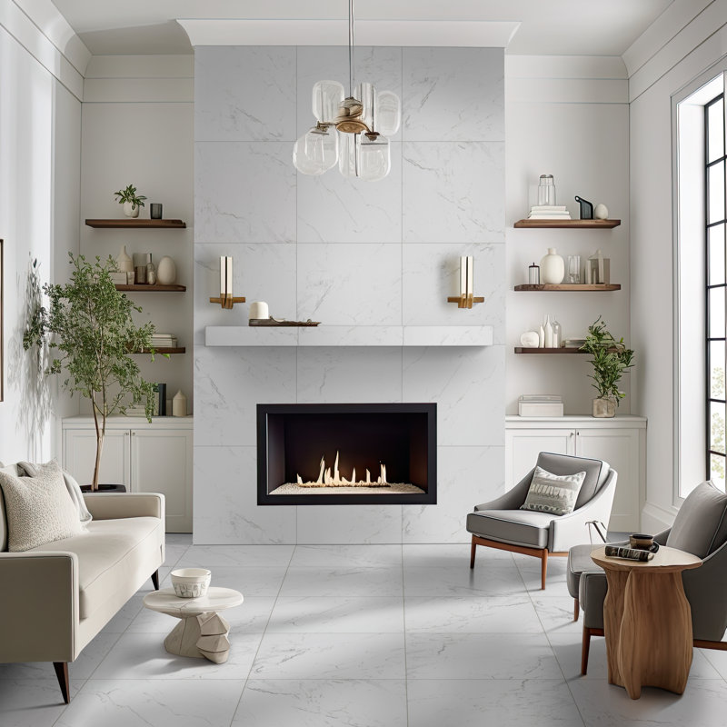 Astoria Isla 24 in. x 24 in. Matte Porcelain Stone Look Floor and Wall Tile
