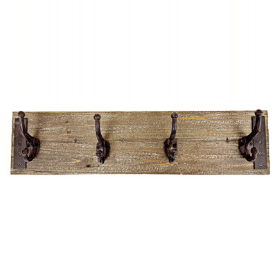 Solid Wood Coat Hook Rack