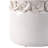 Planter Ceramic Round With Sculpted Floral Rim Detailing And Drainage Hole For Decorative Display Or Plant Support-1843449757