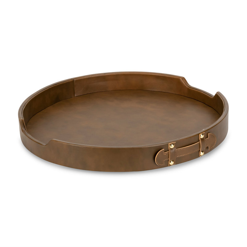 Cuir Ayanti / plateau en similicuir, Brun foncé