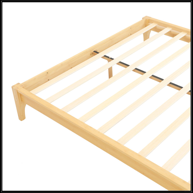 Lit plateforme 12 po, Naturel, Grand lit