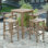 Avalon Outdoor 5 - Piece Teak Bar Height Dining Set