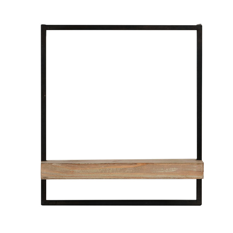 Étagère murale en fer et en bois pour la maison, 15,7 x 5,9 x 17,7, décor de style industriel, étagère suspendue fonctionnelle, décoration intérieure, apparence élégante