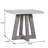 Square Accent Table with Grey Wood Base and Spray Concrete Top, 24.6"