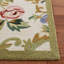 Tapis ivoire / vert en laine crocheté à la main Hollander-21274575