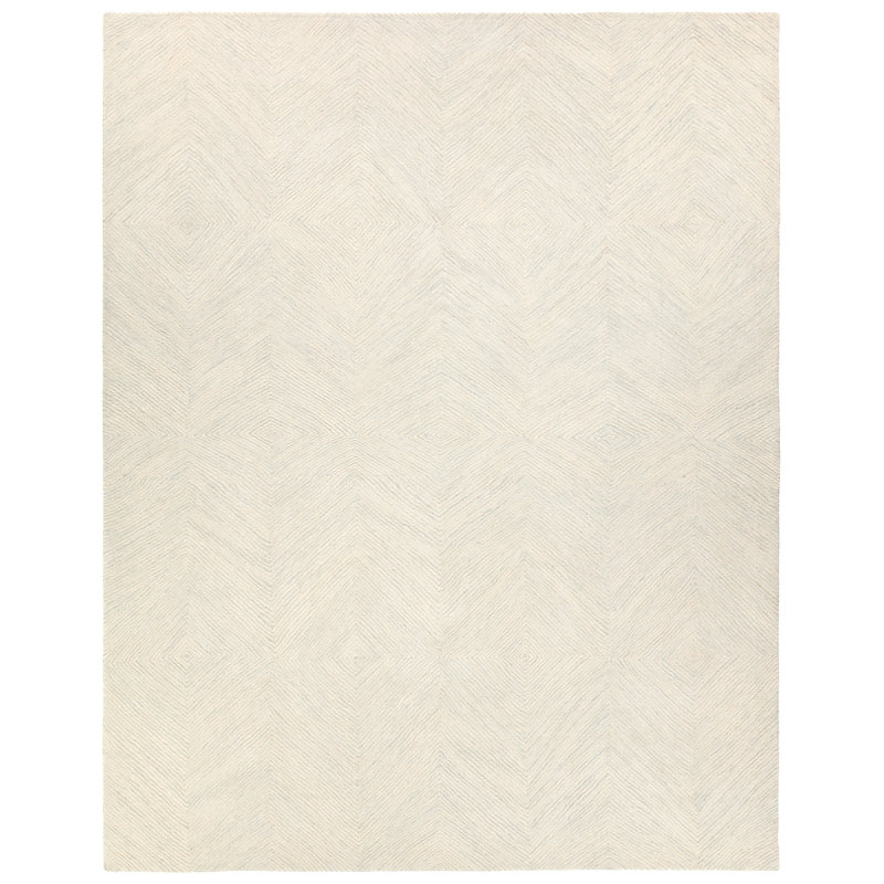 Tulsi LAB04 Handmade Geometric Cream and Taupe Area Rug , Rectangle 12' x 15'