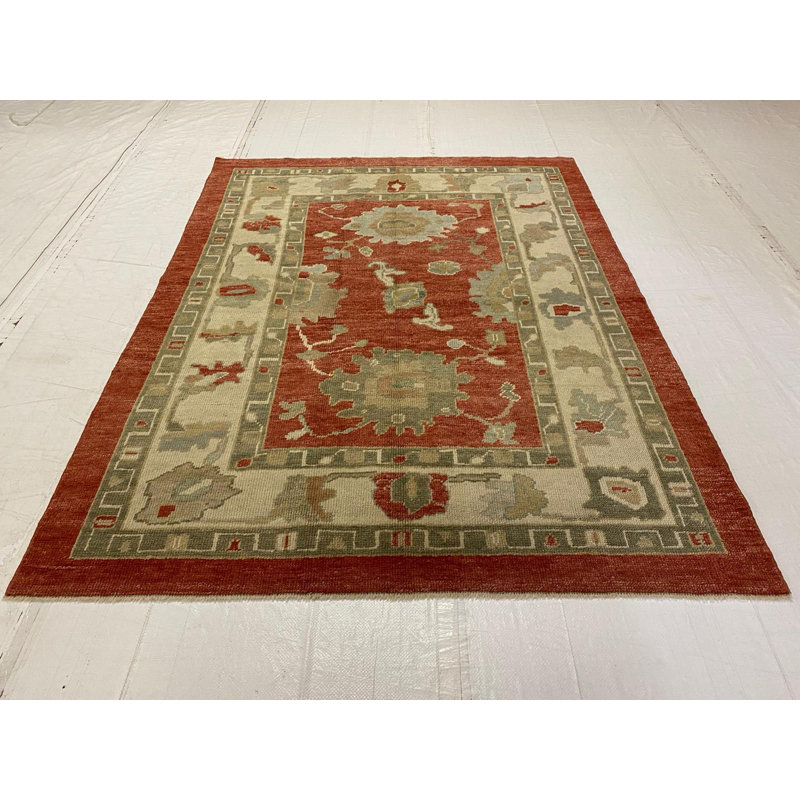 Tapis vieilli 4 pi 11 po x 6 pi 6 po Anatolian