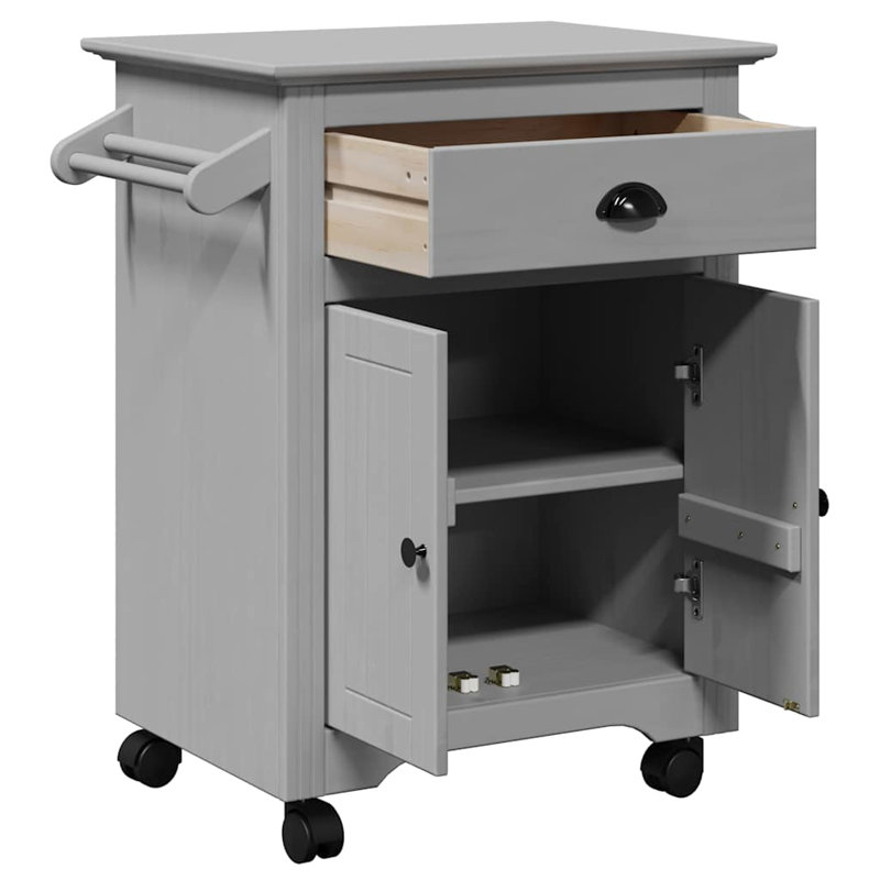 Kitchen Serving Cart, Grey