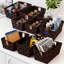 Bacs de rangement tissés avec poignées intégrées, cubes de rangement en tissu renforcé d'acier pour l'organisation de la maison, du bureau, du placard et des tablettes