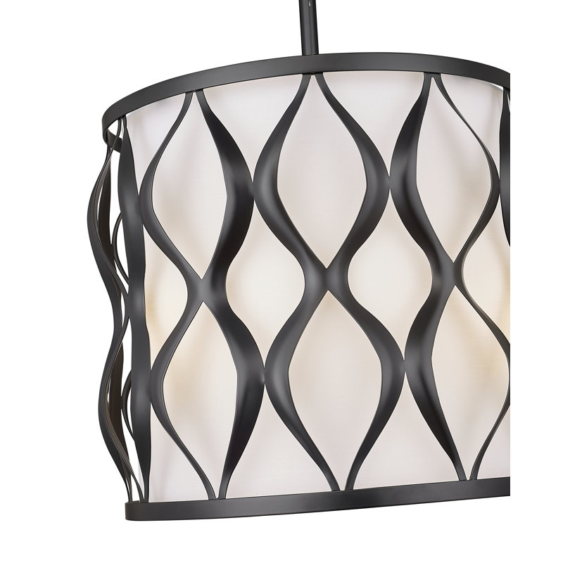 3 - Light Drum Pendant, Matte Black