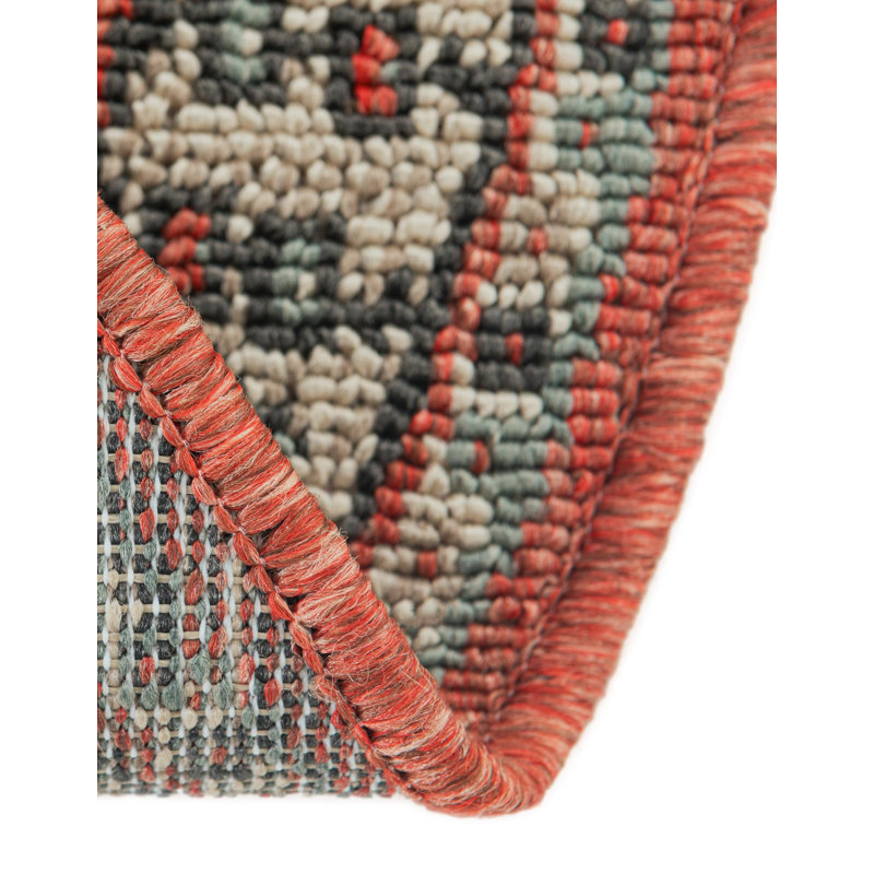 Indoor/Outdoor Traditional Area Rug, Round 3'1"