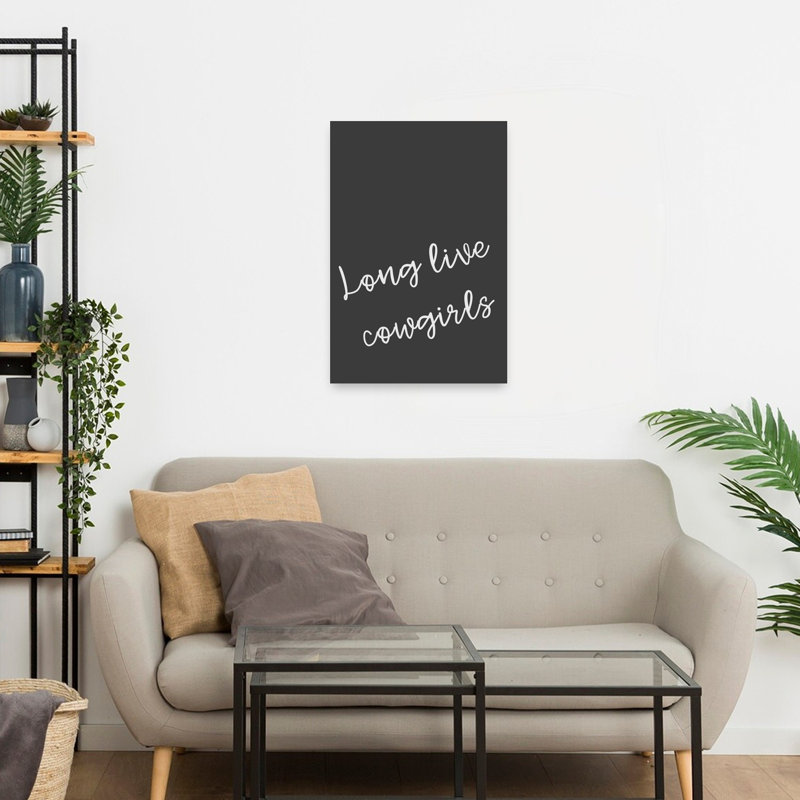 Long Live Cowgirls Bold Abstract Contemporary Wall Art Print 1 Piece Wrapped Canvas Wall Art, 60.96cm H x 40.64cm W
