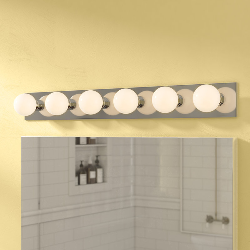 Éclairage pour meuble-lavabo à intensité variable 6 lumières Naber, Chrome poli