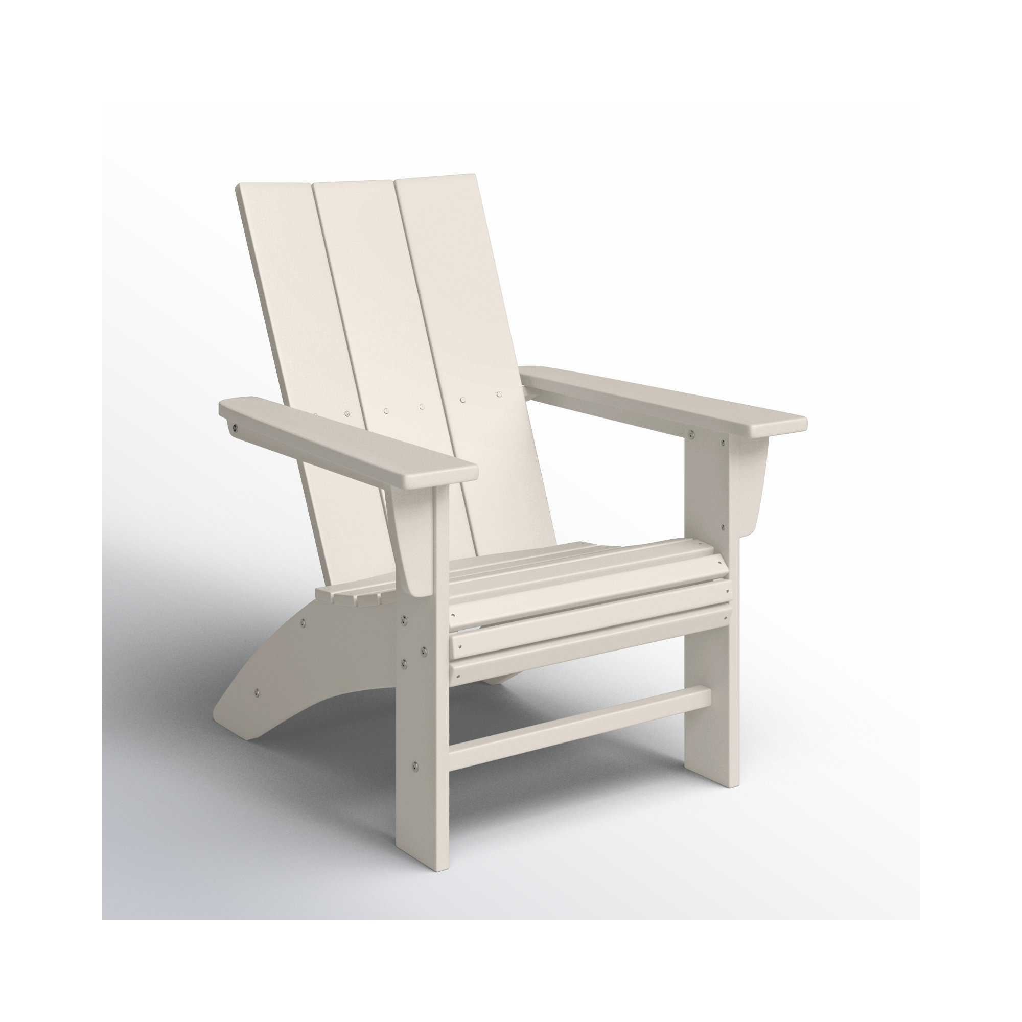 POLYWOOD Modern Curveback Adirondack Chair, Sand
