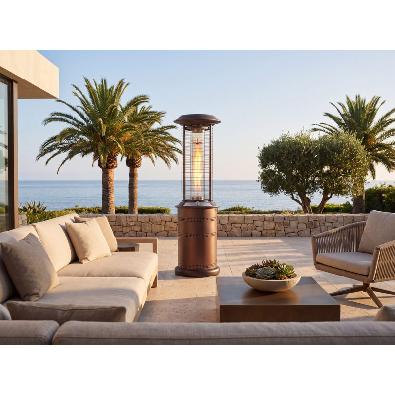 Chauffe-terrasse Lava Heat Italia Milano, Bronze Héritage, Gaz naturel