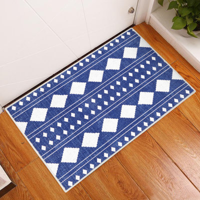 Matthes Non-Slip Geometric Indoor Doormat