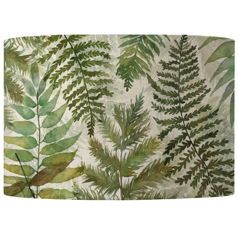 Drum Lamp Shade, Green, 21cm H x 30cm W x 30cm D