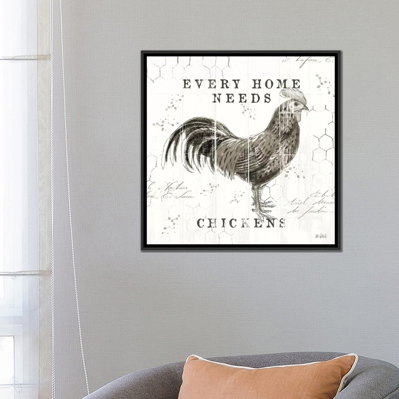 «Farmhouse Fresh II», impression sur toile, H 18 po x l 18 po x P 1,5 po, Toile encadrée noire, Pas de tapis