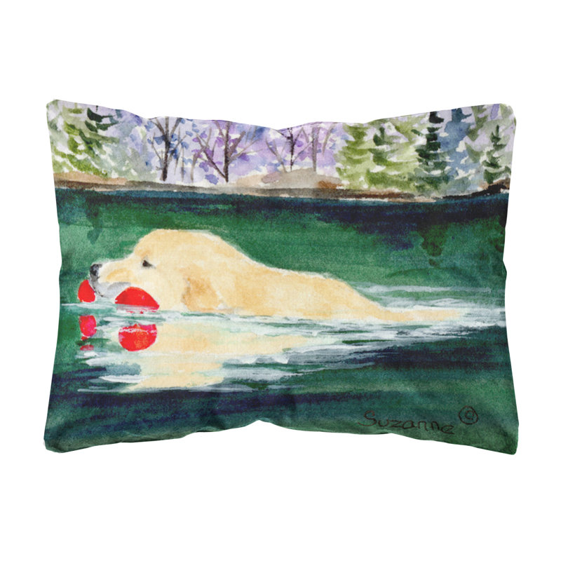 Coussin décoratif intérieur/extérieur golden retriever
