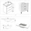 80mm Single Bathroom Vanity with Integrated Resin Basin-119716460