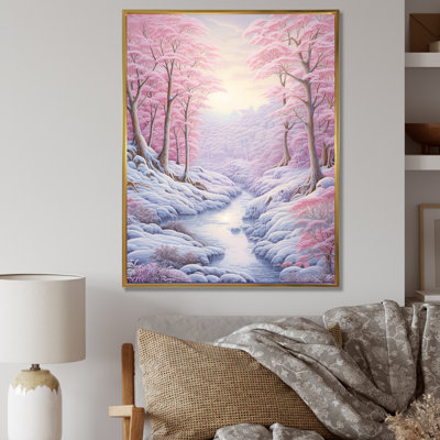 Kawaii paysage rivière d'hiver