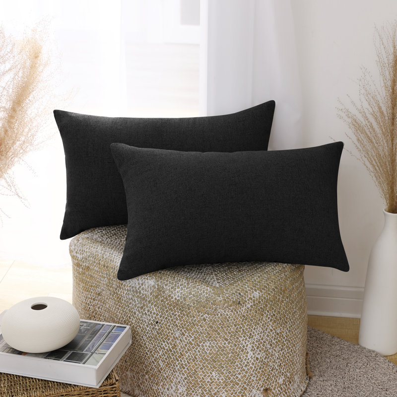 Housse de coussin Deconovo, Bleu fédéral, H 12 po x l 20 po