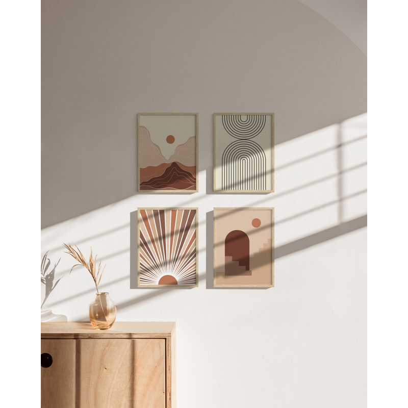 Wood Picture Frame - Set of 4, 9" x 12", Beige