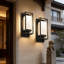 Outdoor Wall Light With Dusk To Dawn Sensor, Waterproof Exterior Lighting Fixture, Includes 3000K LED Bulb, Modern Black Sconce For Porch, Garage And Entryway