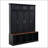 Multi-Functional Hall Tree with 4 Hidden Hanging Hooks, Wood Grain Bench-1259492810
