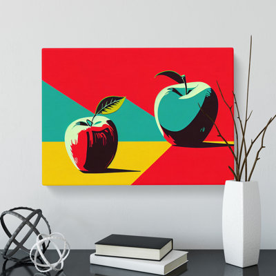 Pop Art Apple Fruit Vol.1 Abstract - Wrapped Canvas