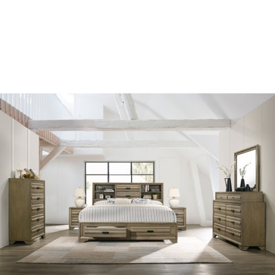 Petronela 6 Piece Solid Wood Bedroom Set