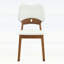 Chaise d'appoint en bois avec dossier blanc évidé pour une assise confortable-1524905136