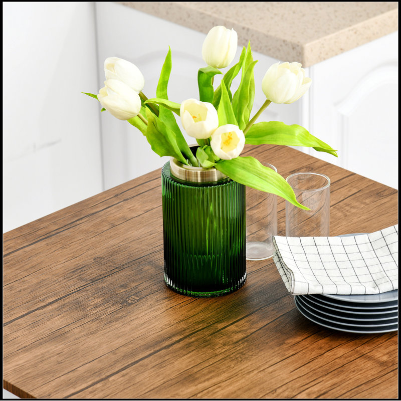 Industrial White Pub Table Set with 2 Chairs
