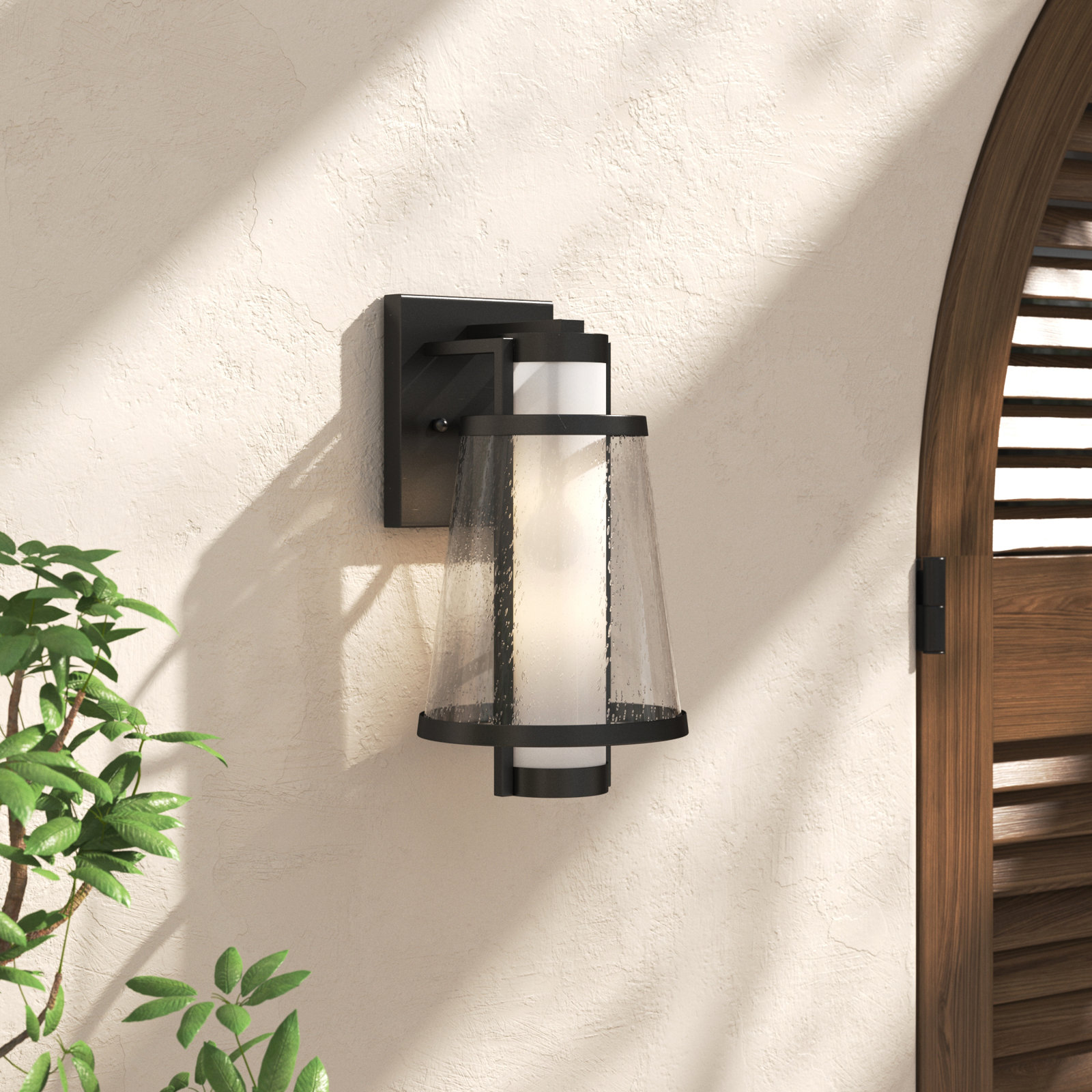 Ortega Outdoor Wall Lantern, 12.75" H x 7.38" W x 7.38" D